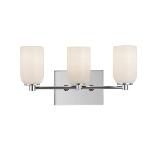Kuzco Nola 18" Socket Vanity Light, Chrome/Glossy Opal Glass - VL57718-CH-GO