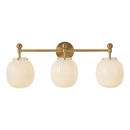 Kuzco Cherise 29" Gold, Brushed Gold/Glossy Ribbed Opal Glass - VL579328BGGR