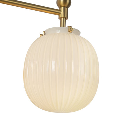Kuzco Cherise 29" Gold, Brushed Gold/Glossy Ribbed Opal Glass