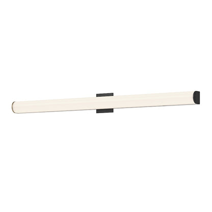 Kuzco Longitude 48in 1-Light LED Vanity Light | Minimalist Black Aluminum and White Acrylic | Bathroom & Powder Room | Model VL61248-BK