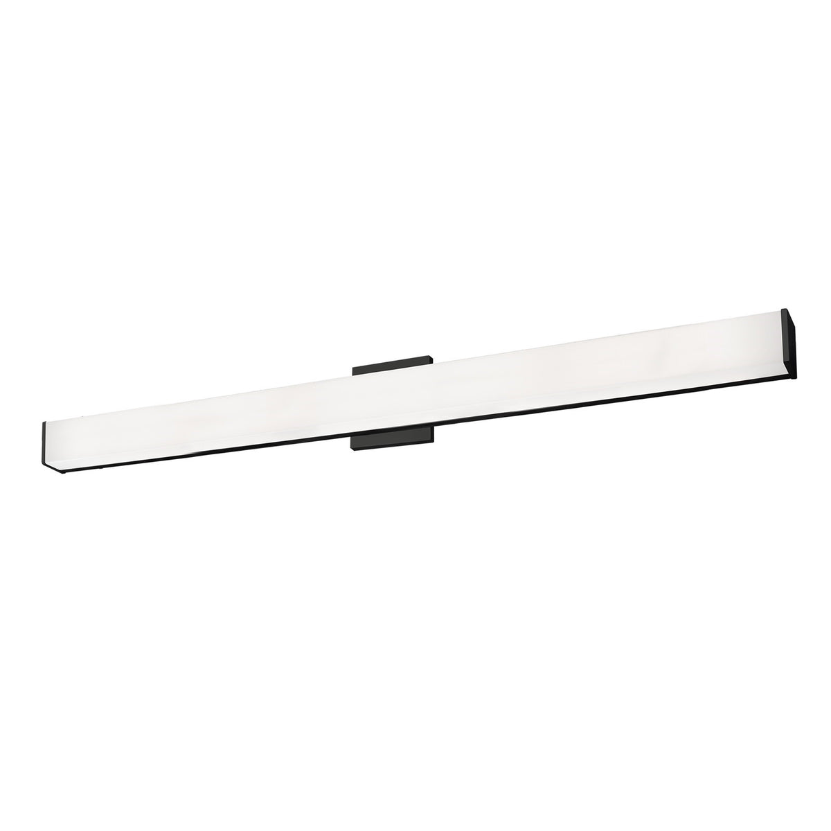 Kuzco Jane 48in 1-Light Vanity Light | Modern Black Aluminum and Steel with White Acrylic Diffuser | Bathroom Vanity | Model VL62248-BK