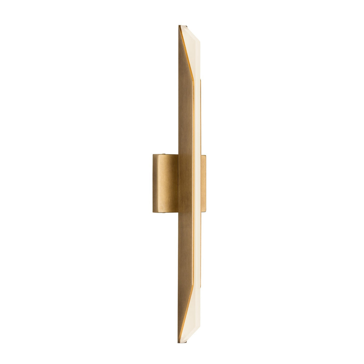 Kuzco Tachi 25in LED Vanity Light | Modern Vintage Brass and Frosted Acrylic | Bathroom Vanity | 25 x 4.625 x 3 in | Model VL64225-VB