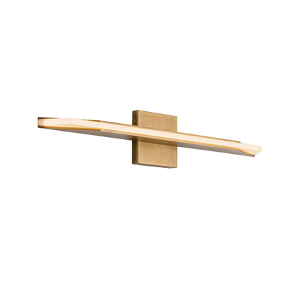 Kuzco Tachi 25in LED Vanity Light | Modern Vintage Brass and Frosted Acrylic | Bathroom Vanity | 25 x 4.625 x 3 in | Model VL64225-VB