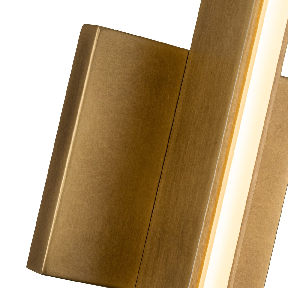 Kuzco Tachi 25in LED Vanity Light | Modern Vintage Brass and Frosted Acrylic | Bathroom Vanity | 25 x 4.625 x 3 in | Model VL64225-VB