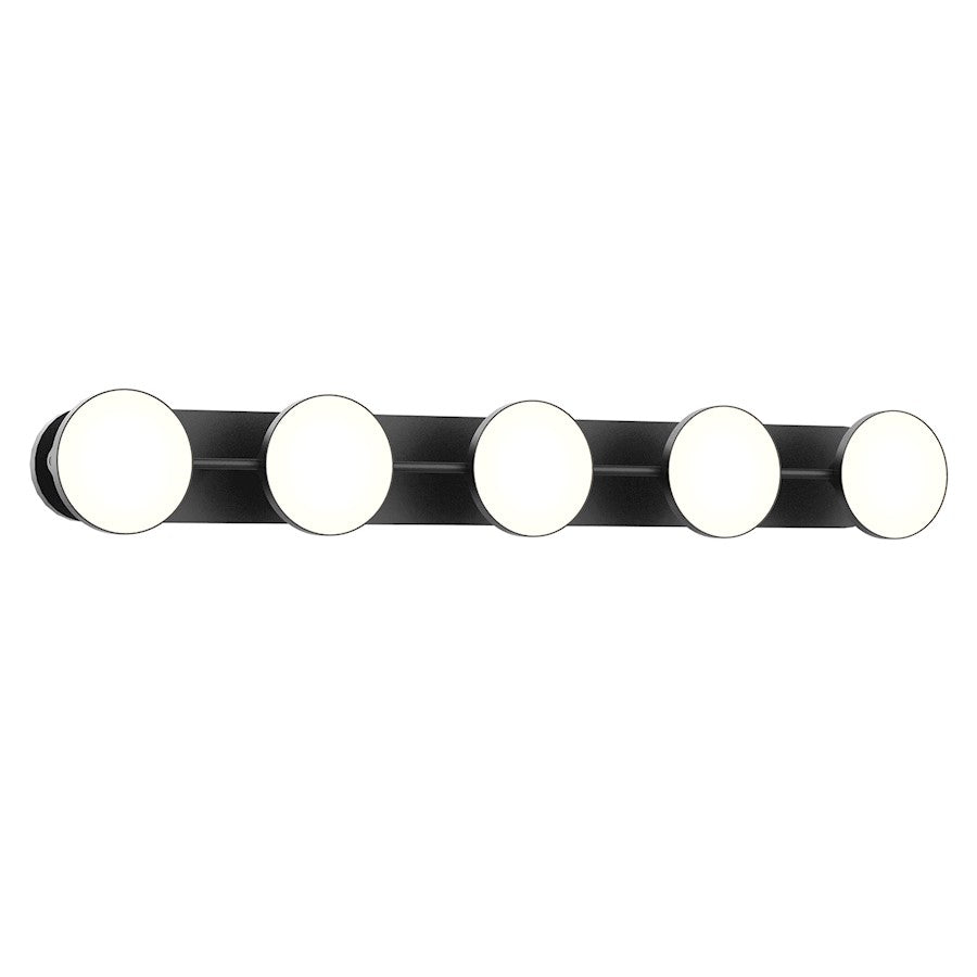 Kuzco Novel 37" LED Vanity, Black/Acrylic Guide - VL72237-BK