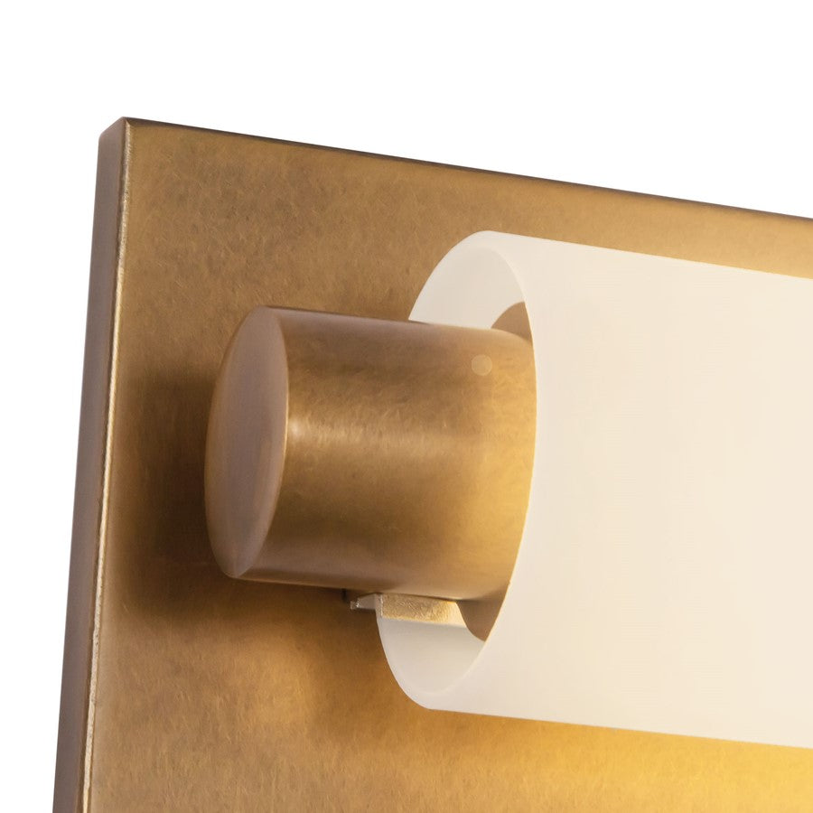 Kuzco Charleston 19" Brass Dimmable LED Vanity Light, Vintage Brass