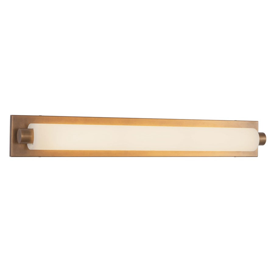 Kuzco Charleston 31" Brass Dimmable LED Vanity Light, Vintage Brass
