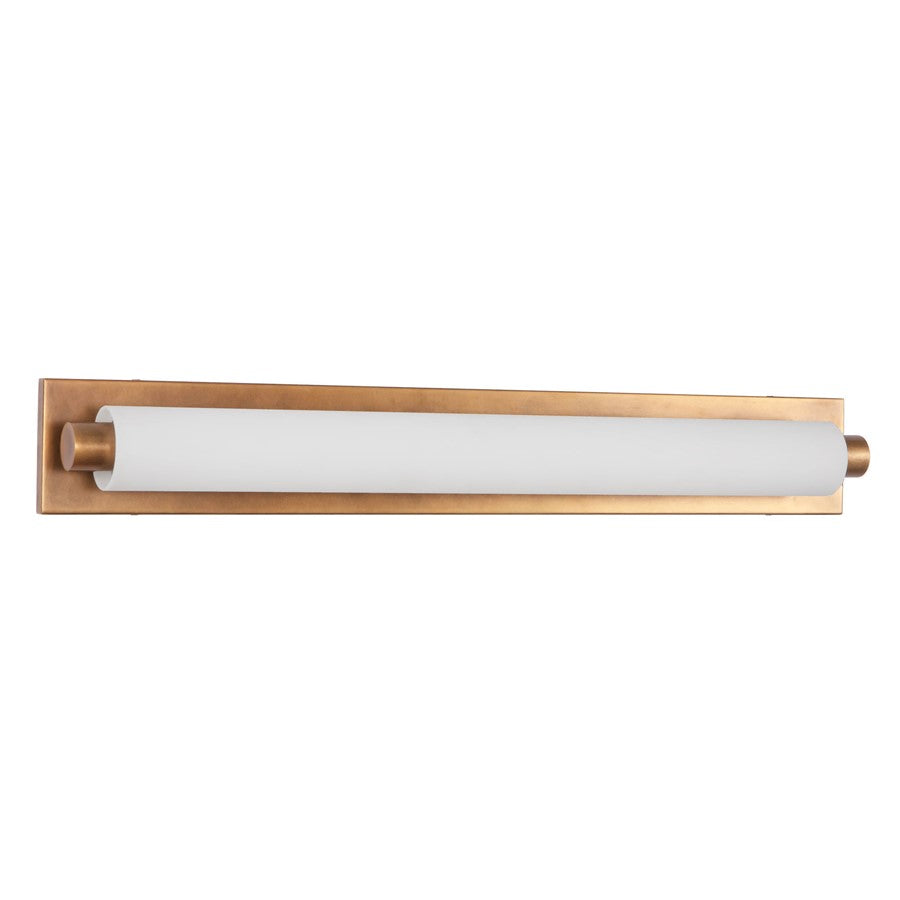Kuzco Charleston 31" Brass Dimmable LED Vanity Light, Vintage Brass
