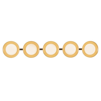 Kuzco Cleo 36" Gold Dim LED Bathroom, Brushed Gold/Opal Glass - VL77936-BG-OP