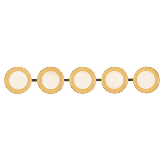Kuzco Cleo 36" Gold Dim LED Bathroom, Brushed Gold/Opal Glass - VL77936-BG-OP