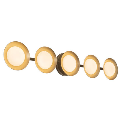 Kuzco Cleo 36" Gold Dimmable LED Bathroom, Brushed Gold/Opal Glass