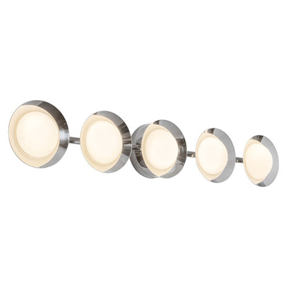 Kuzco Cleo 36" Silver Dimmable LED Bathroom Vanity, Chrome/Opal Glass