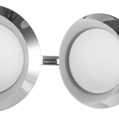Kuzco Cleo 36" Silver Dimmable LED Bathroom Vanity, Chrome/Opal Glass