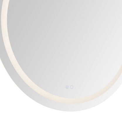 Kuzco Hillmont 40" LED Vanity Mirror, Sandblasted Merc Edge