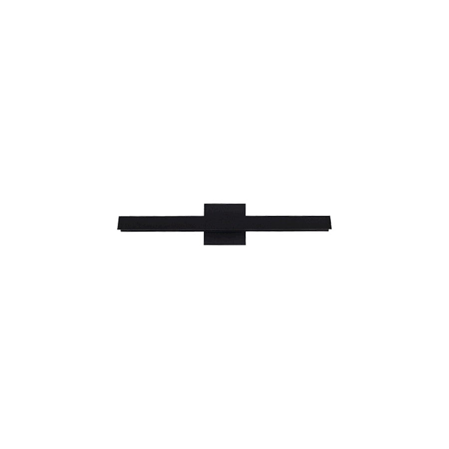 Kuzco Galleria 15in 11W LED Wall Sconce | Black Aluminum and White Acrylic Diffuser | Hallway & Artwork Accent | Model WS10415-BK-2700K