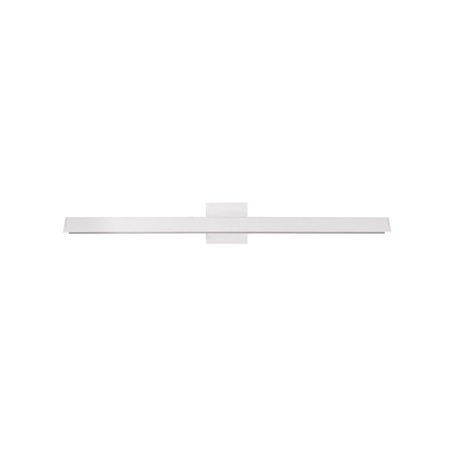 Kuzco Galleria 23in 1-Light Wall Sconce | Modern White Aluminum and White Acrylic Diffuser | Hallway & Art Light | Model WS10423-WH-2700K