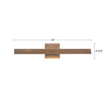 Kuzco Galleria 23in 1-Light Wall Sconce | Modern White Aluminum and White Acrylic Diffuser | Hallway & Art Light | Model WS10423-WH-2700K