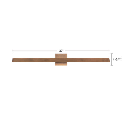 Kuzco Galleria 37in 1-Light Wall Sconce | Modern White Aluminum and White Acrylic Diffuser | Living Room & Artwork Accent | Model WS10437-WH-2700K