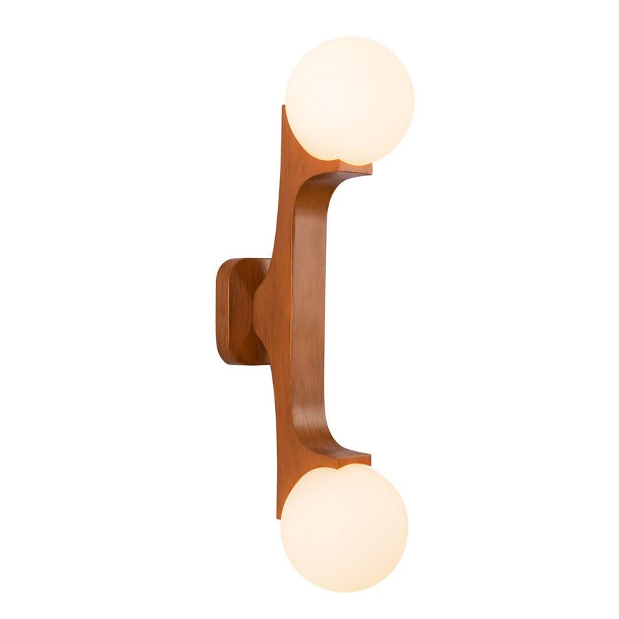 Kuzco Briar 22" Brown Wall Sconce, Teak