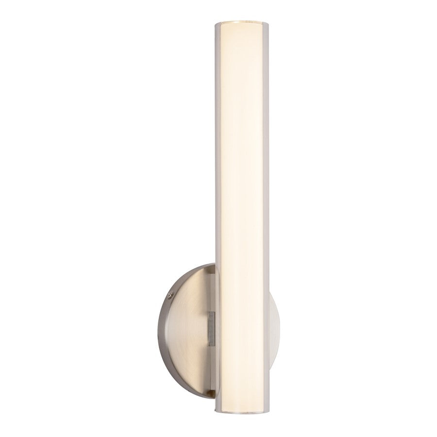 Kuzco Tole 14" Silver Dimmable LED Wall Sconce, Brushed Nickel