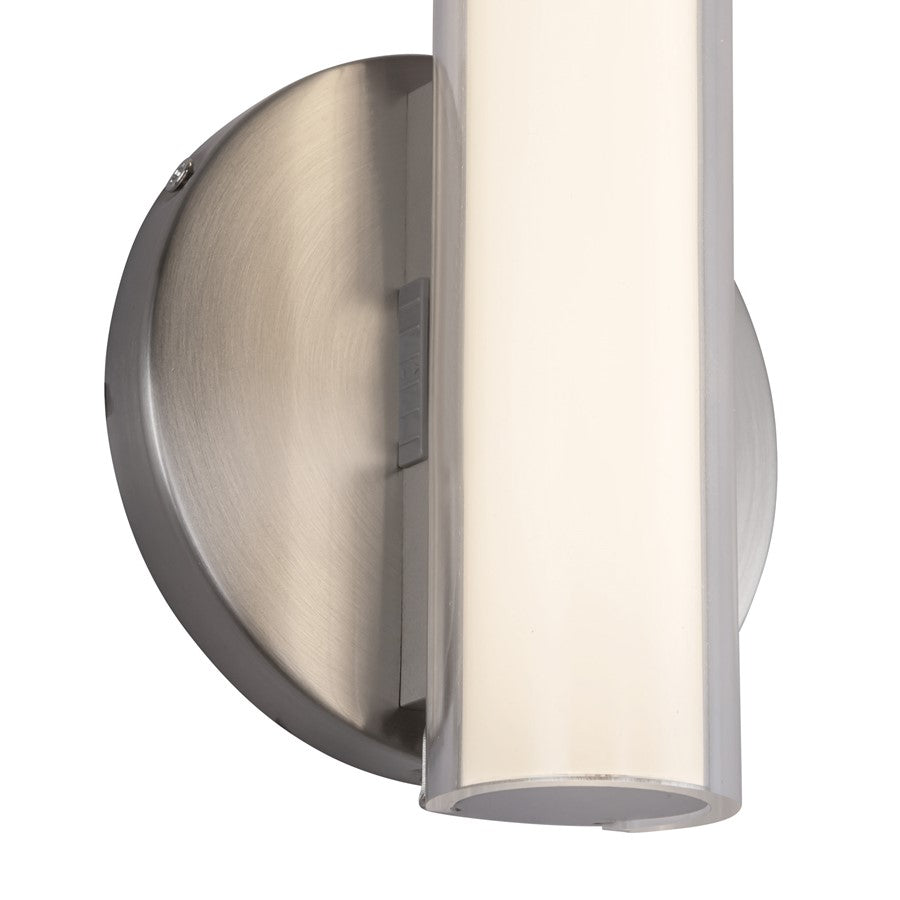 Kuzco Tole 14" Silver Dimmable LED Wall Sconce, Brushed Nickel