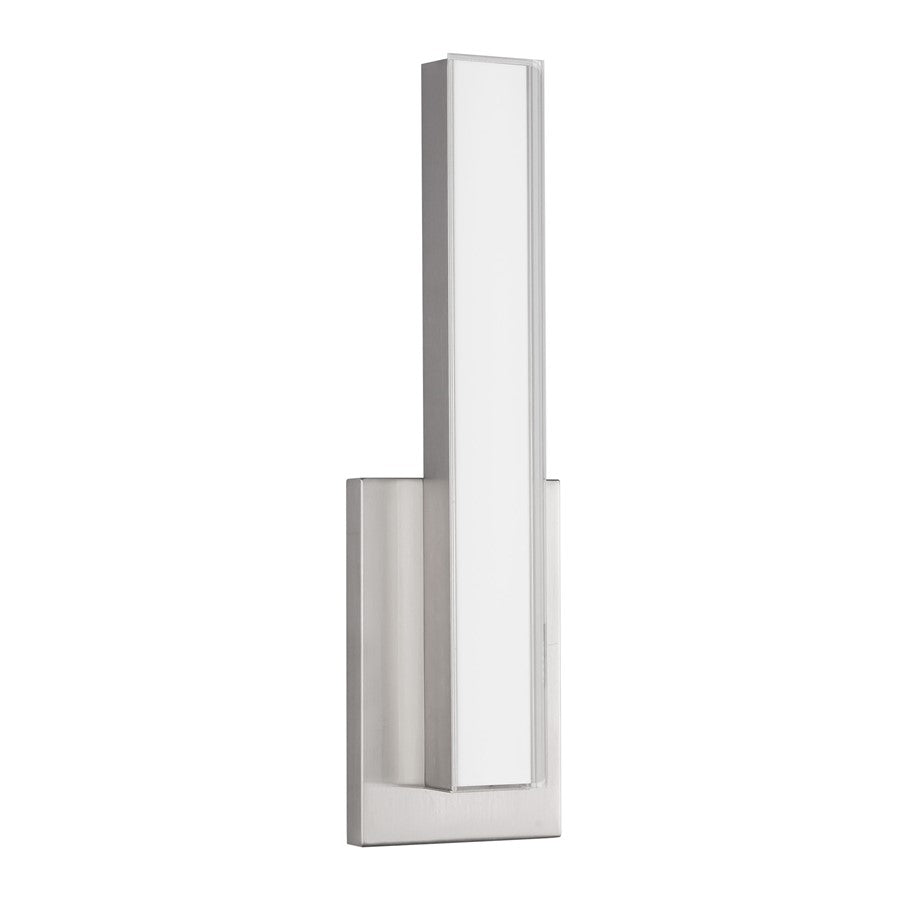 Kuzco Garland 15" Silver Dimmable LED Wall Sconce, Brushed Nickel