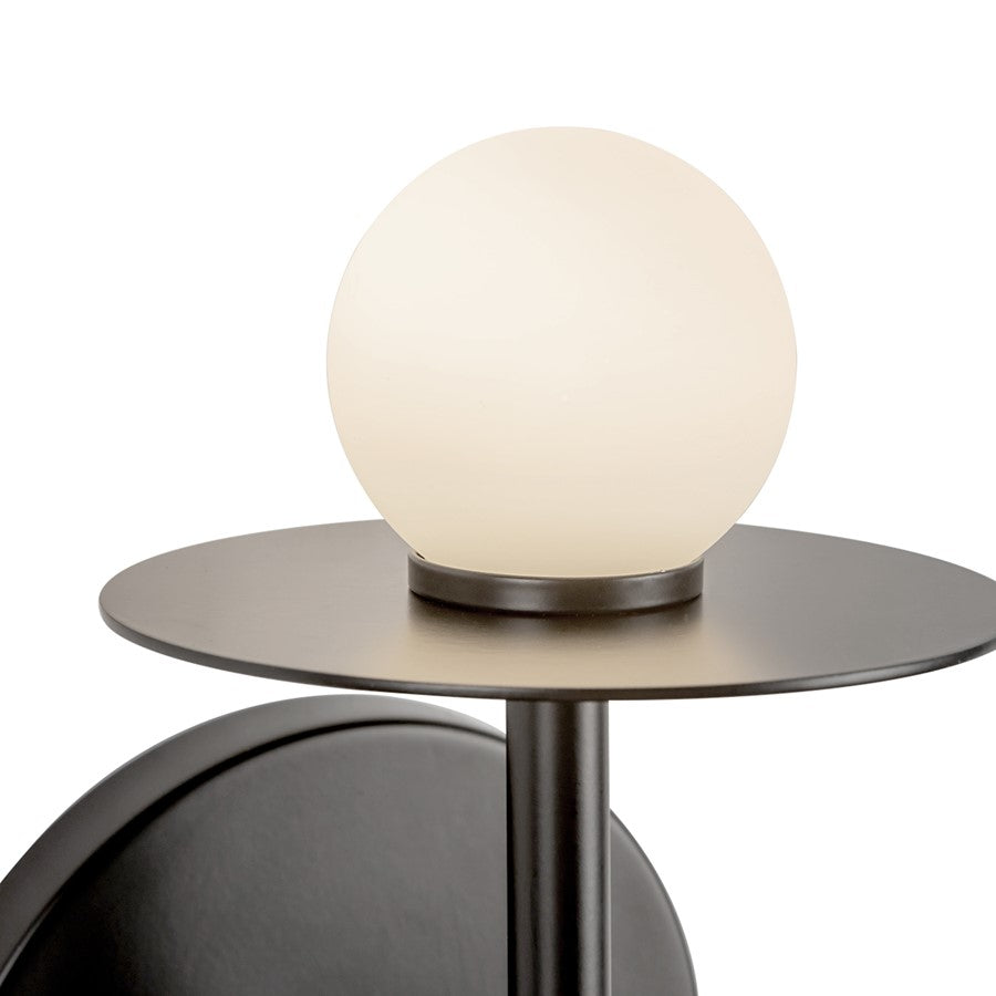 Kuzco Elixir 10" LED Wall Sconce, Black/Steel Shade