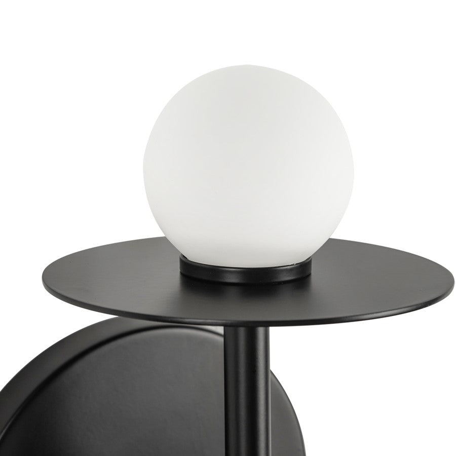 Kuzco Elixir 10" LED Wall Sconce, Black/Steel Shade