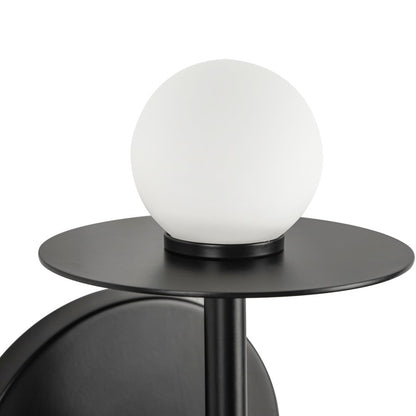 Kuzco Elixir 10" LED Wall Sconce, Black/Steel Shade