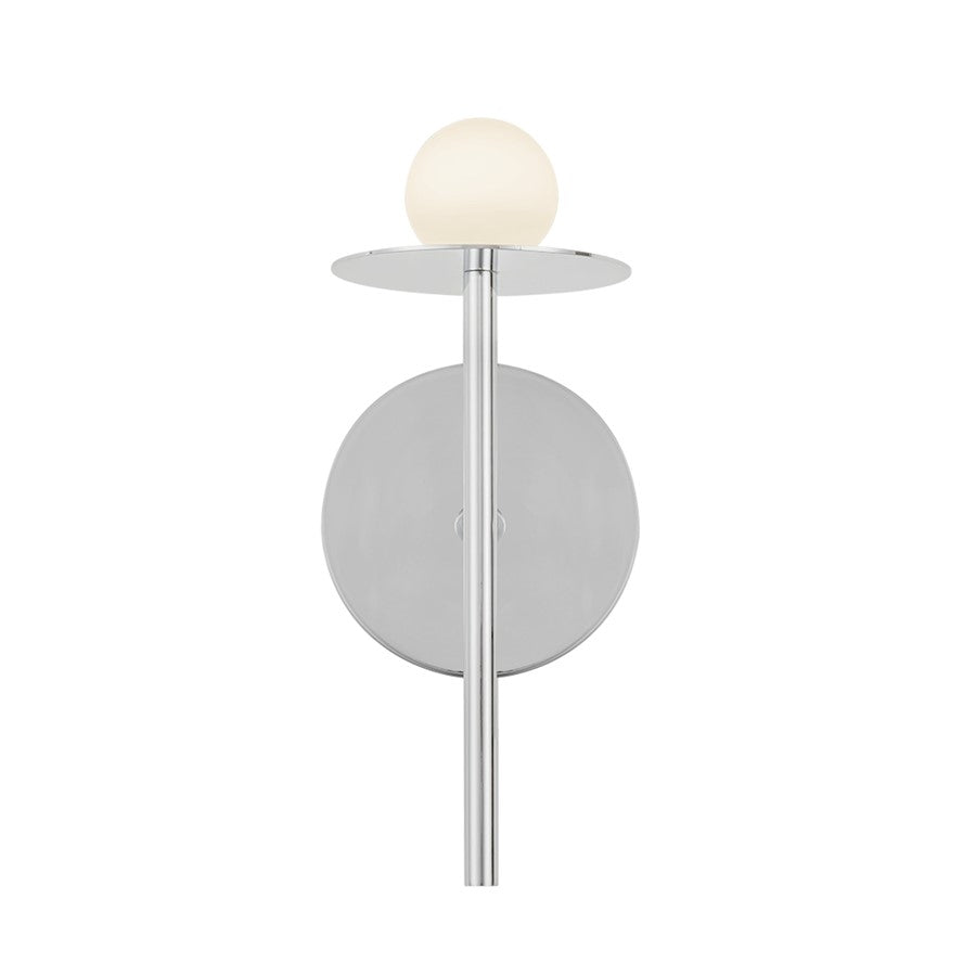 Kuzco Elixir 10" LED Wall Sconce, Chrome/Steel Shade