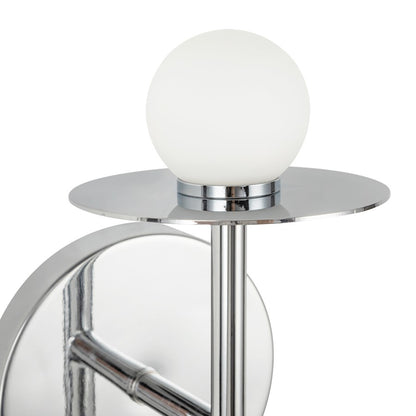 Kuzco Elixir 10" LED Wall Sconce, Chrome/Steel Shade