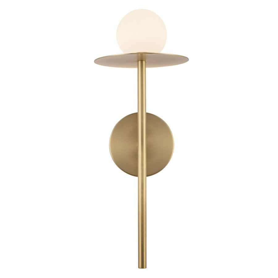 Kuzco Elixir 16" LED Wall Sconce, Brushed Gold/Steel Shade