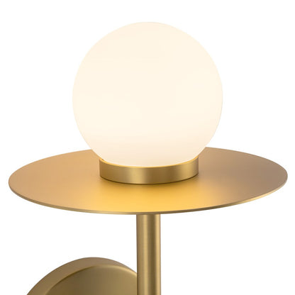 Kuzco Elixir 16" LED Wall Sconce, Brushed Gold/Steel Shade