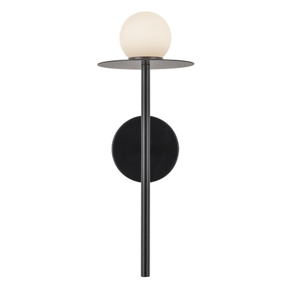 Kuzco Elixir 16" LED Wall Sconce, Black/Steel Shade
