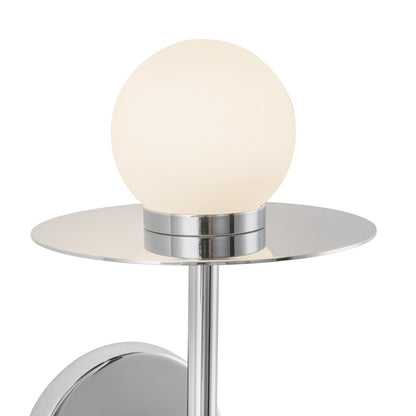 Kuzco Elixir 16" LED Wall Sconce, Chrome/Steel Shade