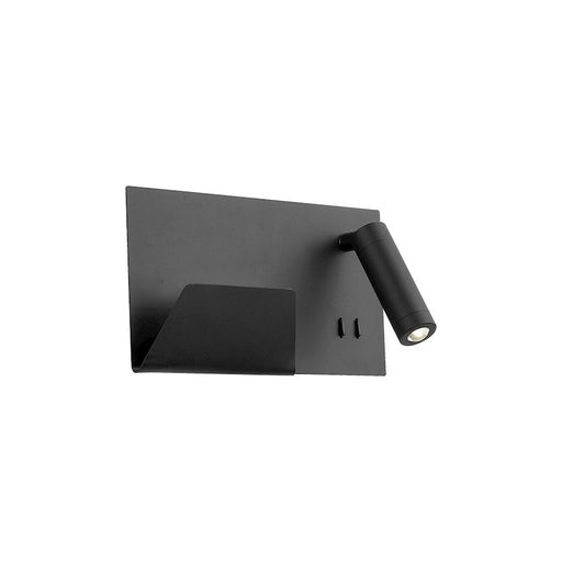 Kuzco Dorchester 11" LED Right Sconce, Black/Clear Acrylic TIR - WS16811R-BK