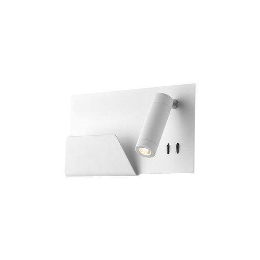Kuzco Dorchester 11" LED Right Sconce, White/Clear Acrylic TIR - WS16811R-WH