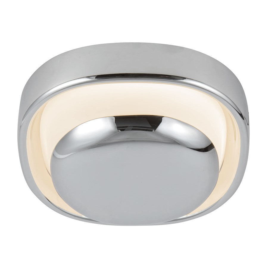 Kuzco Pebble 8" Silver Dimmable LED Wall Sconce, Chrome