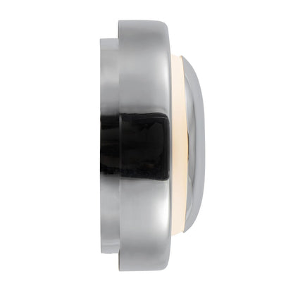 Kuzco Pebble 8" Silver Dimmable LED Wall Sconce, Chrome