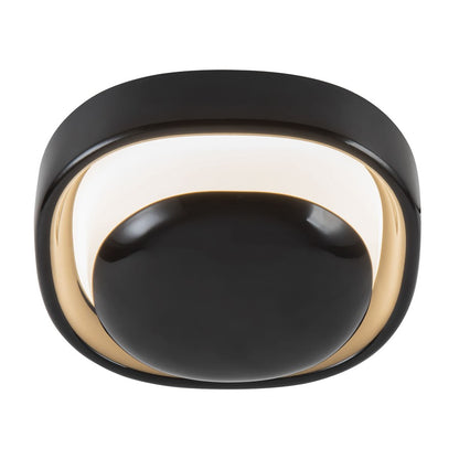 Kuzco Pebble 8" Black Dimmable LED Wall Sconce, Glossy Black