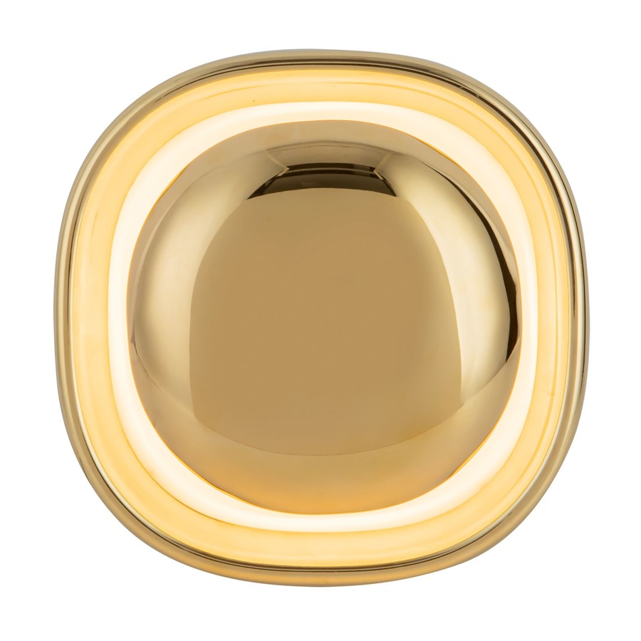 Kuzco Pebble 8" Brass Dim LED Wall Sconce, Metallic Brass - WS17308-MRB