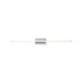 Kuzco Vega Minor 36" LED Wall Sconce, Nickel/White Acrylic Diffuser - WS18236-BN