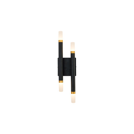 Kuzco Draven 5" LED Wall Sconce, Black/White Acrylic Diffuser - WS19705-BK