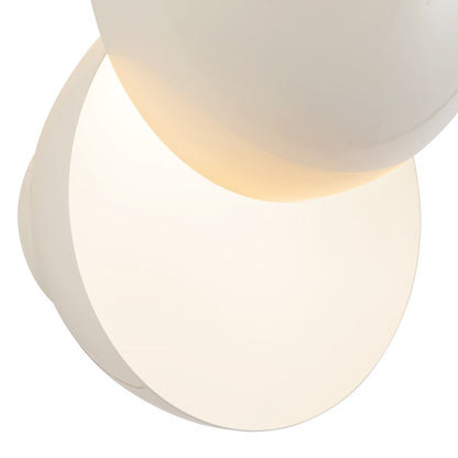 Kuzco Void 12" Pearl White Dimmable LED Wall Sconce, Pearl White