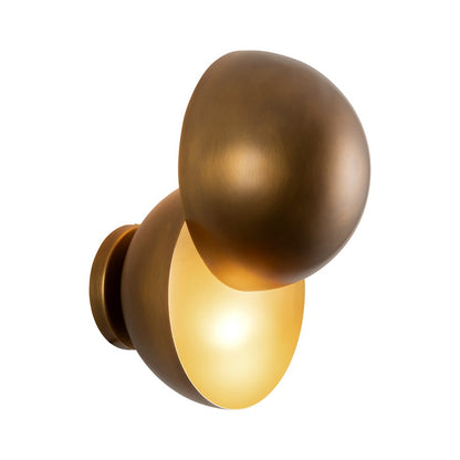 Kuzco Void 12" Vintage Brass Dimmable LED Wall Sconce, Vintage Brass