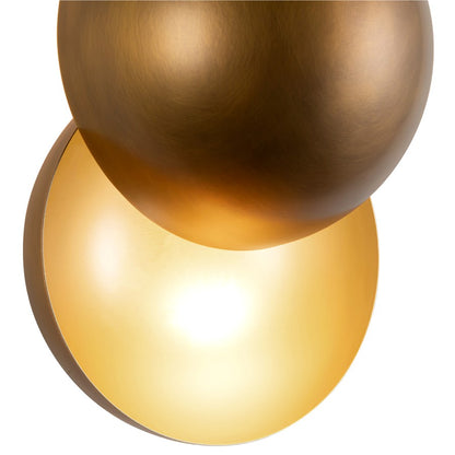 Kuzco Void 12" Vintage Brass Dimmable LED Wall Sconce, Vintage Brass