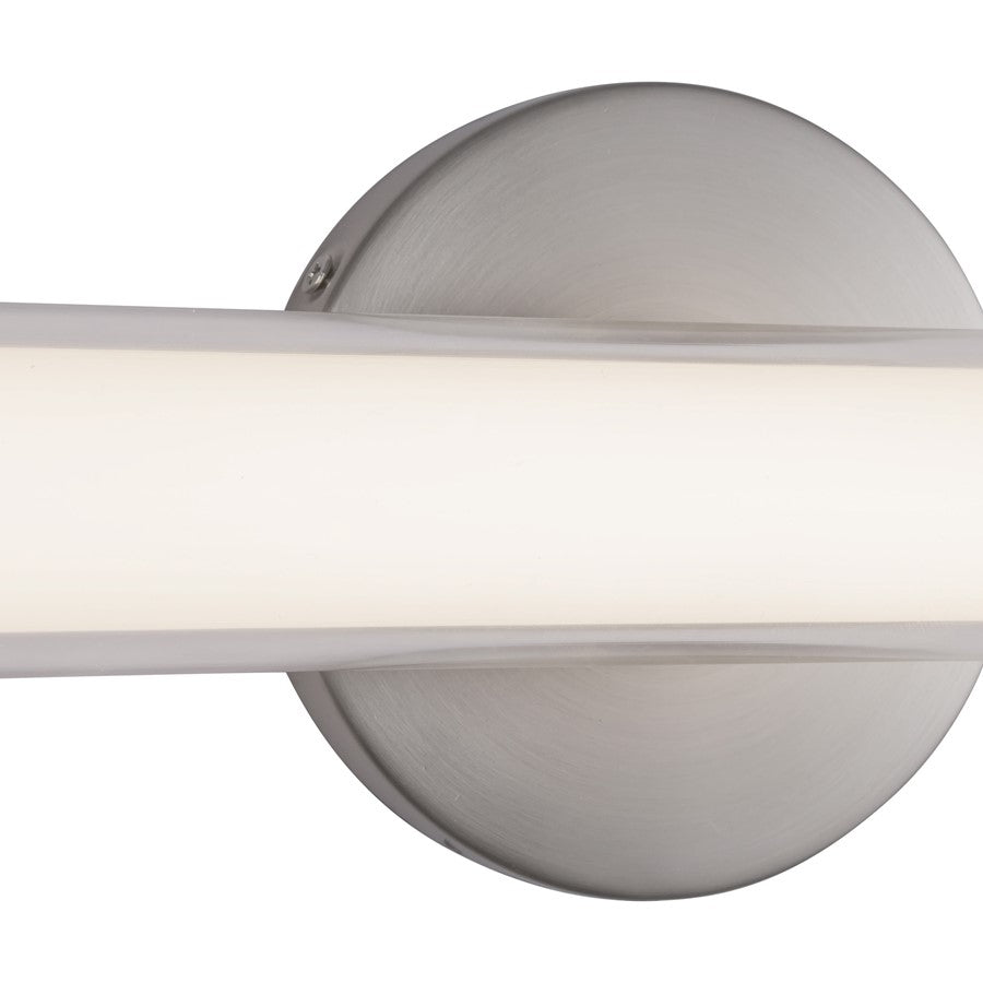 Kuzco Tole 24" Silver Dimmable LED Wall Sconce, Brushed Nickel