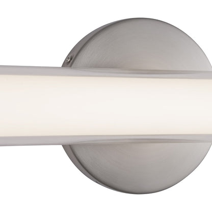 Kuzco Tole 24" Silver Dimmable LED Wall Sconce, Brushed Nickel