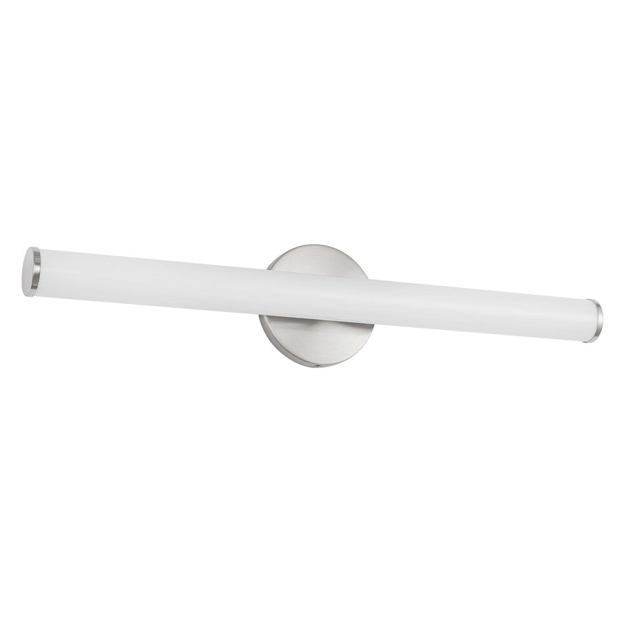 Kuzco Tectra 24" Silver Dimmable LED Wall Sconce, Brushed Nickel