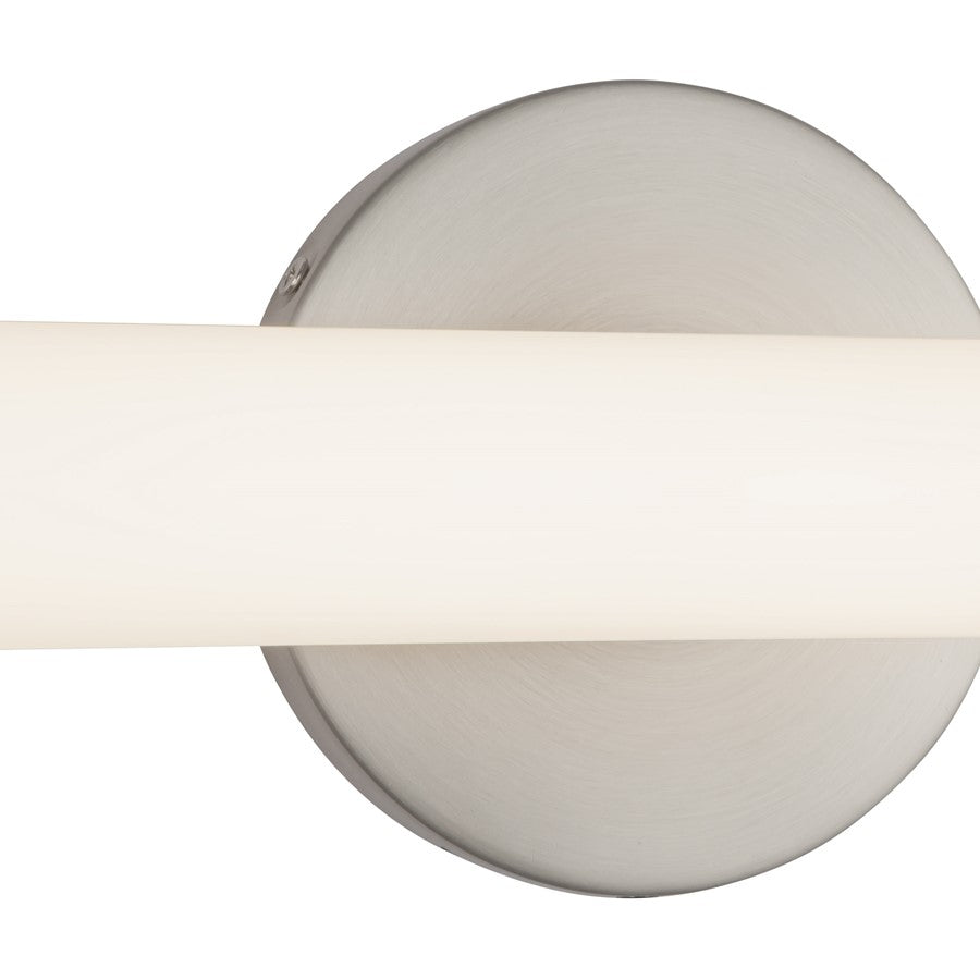Kuzco Tectra 24" Silver Dimmable LED Wall Sconce, Brushed Nickel